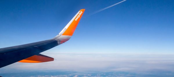 LONDON, UK –  DECEMBER 14. 2014: Easy Jet flying