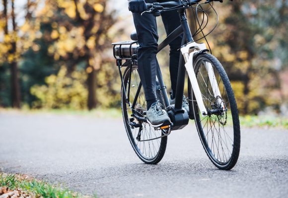 e-bike during the morning commute