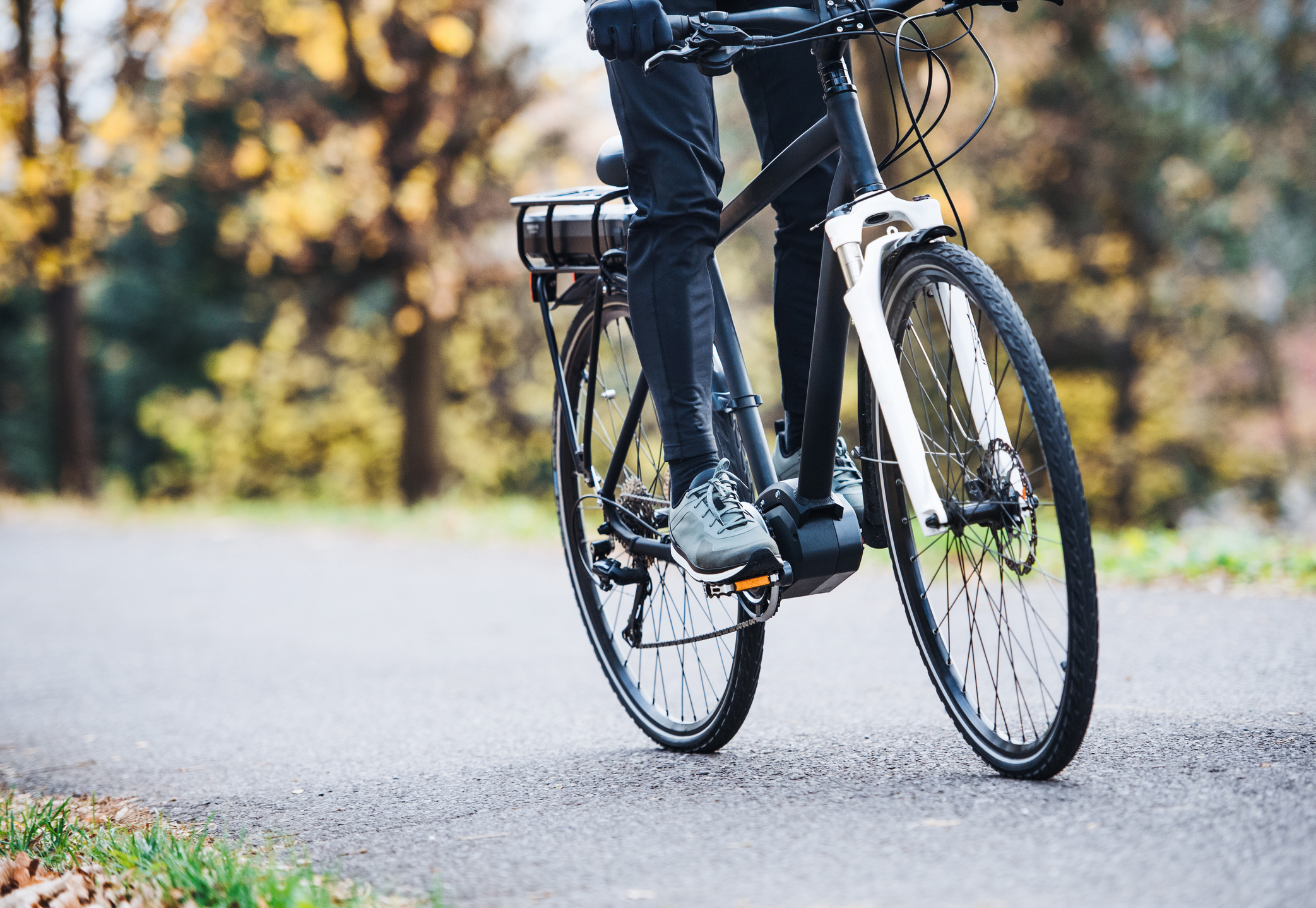 e-bike during the morning commute